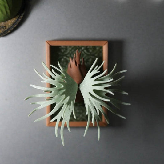 P. Jade Girl handmade decorative magnet featuring a 3D printed Platycerium design in PLA and PETG. Unique home & garden decor from HCorchids.